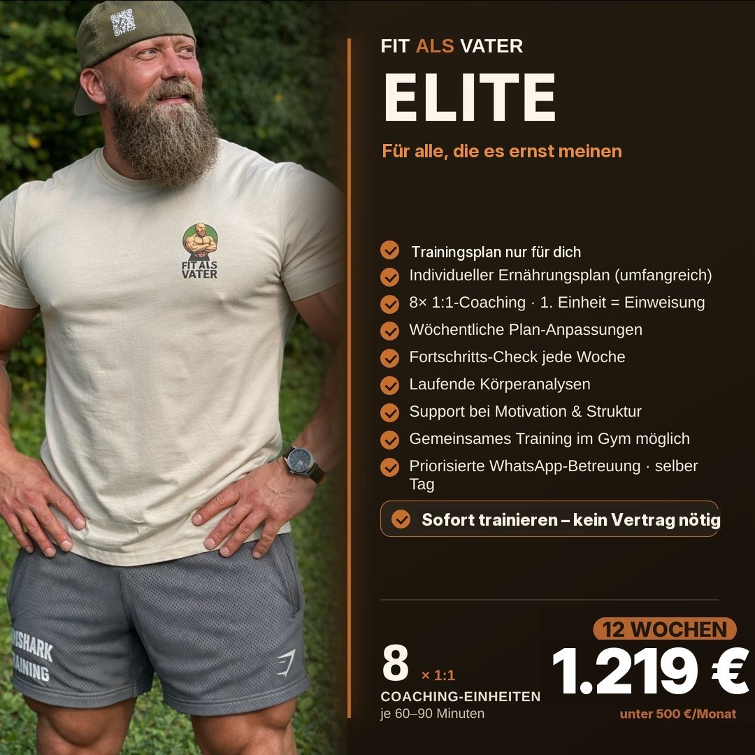 Fit als Vater – Paket Elite, 12 Wochen, 1.219 €