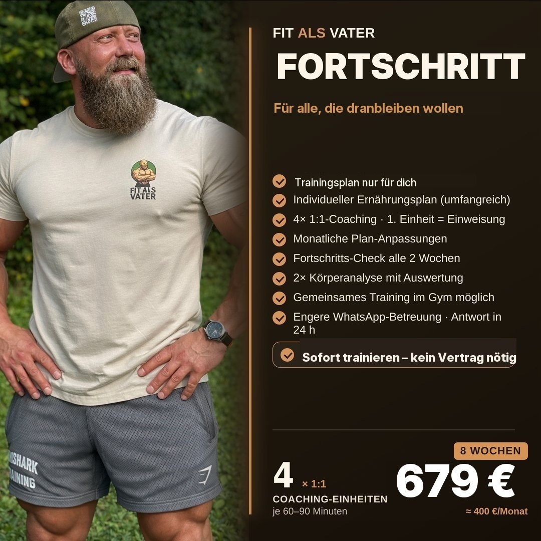 Fit als Vater – Paket Fortschritt, 8 Wochen, 679 €